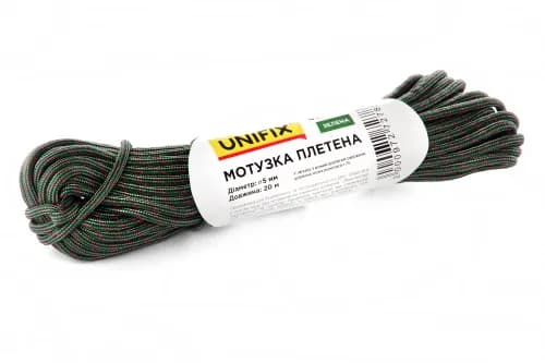 Мотузка плетена 5мм, 20м зелена UNIFIX - зображення 1