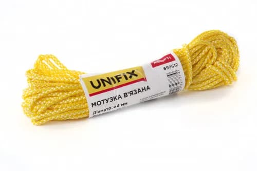 Мотузка в'язана 5мм, 15м асорті UNIFIX - зображення 1