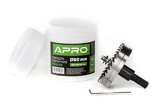 Свердло корончате HSS/М2 Ø60мм APRO