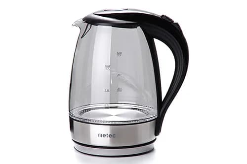 Електрочайник EK-04GB 1.7л, 1850-2200Вт, корпус скло, чорний Metec