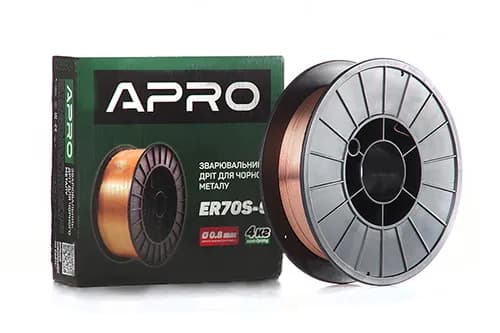 Зварювальний дріт ER70S-6 0,8мм 4кг п.б. APRO