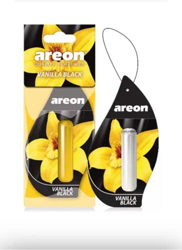 Ароматизатор Areon підвіска з рідиною Чорна Ваніль (Vanilla Black) 5мл Areon