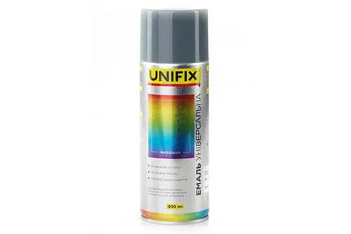 Емаль акрилова універсальна RAL 7046 Сірий мат. 400мл UNIFIX