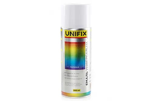 Емаль акрилова універсальна RAL 9010 Білий мат. 400мл UNIFIX