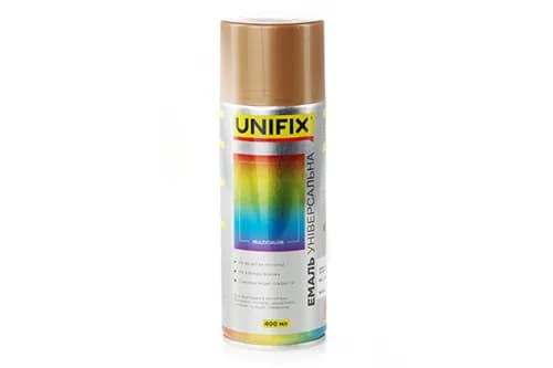 Емаль акрилова універсальна RAL 1036 Золото гл., 400мл UNIFIX - зображення 1
