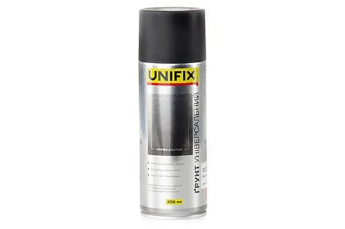Емаль акрилова ґрунтувальна універсальна RAL 9005 Чорний 400мл UNIFIX - зображення 1