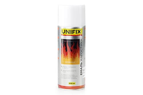 Емаль жаростійка RAL 9010 Білий 400мл UNIFIX - зображення 1