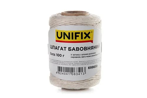 Шпагат бавовняний 100г на втулці UNIFIX - зображення 1