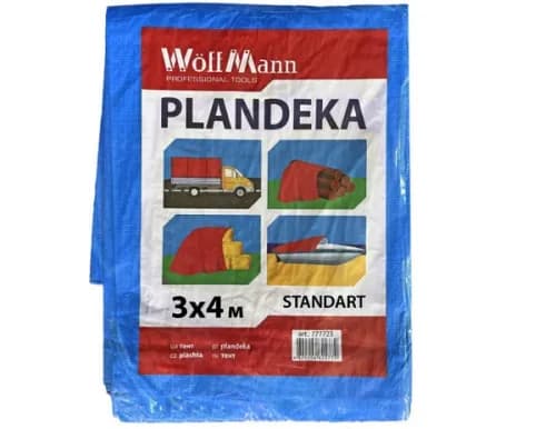 Тент 45 г/м² синій 3х4м WoffMann