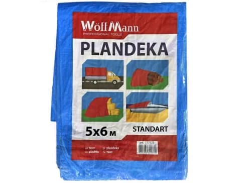 Тент 45 г/м² синій 5х6м WoffMann