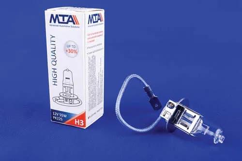 Лампа автомобільна H3 12V 55W PK22S (ближня/дальня, протитуманна) MTA