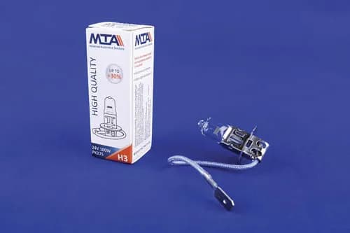 Лампа автомобільна H3 24V 100W PK22S (ближня/дальня, протитуманна) MTA