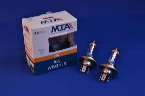 Лампа автомобільна H4 12V 60/55W P43T ALL WEATHER (2шт) (ближня/дальня, протитуманна) MTA