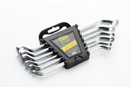 Набір ключів накидних двосторонніх CrV 6х7,8х9,10х11,12х13,14х15,16х17мм (6шт) СИЛА