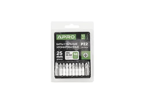 Біта РZ2*25мм хром (10шт/уп) APRO