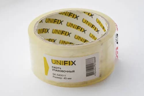 Стрічка клейка пакувальна 38мкм 45мм 100 SK-5400114 UNIFIX - зображення 1