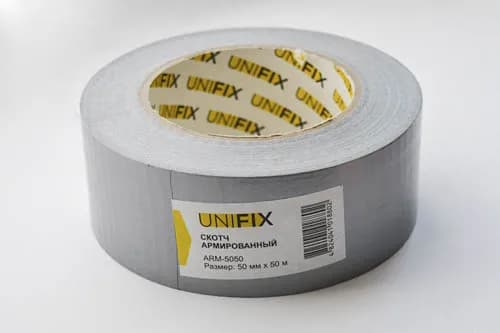 Стрічка клейка армована сіра 50мм*50м UNIFIX - зображення 1
