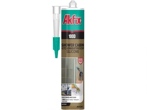 Силікон для душових кабін 100D 280мл / 340гр прозорий Akfix