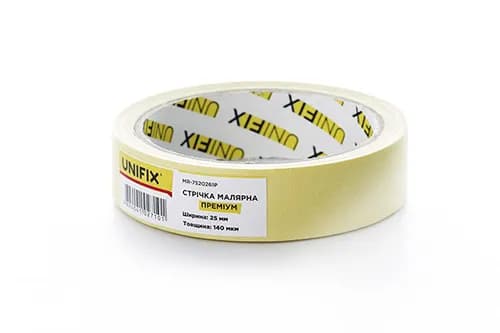 Стрічка клейка малярна MR-7520261P преміум 25мм*20м UNIFIX - зображення 1