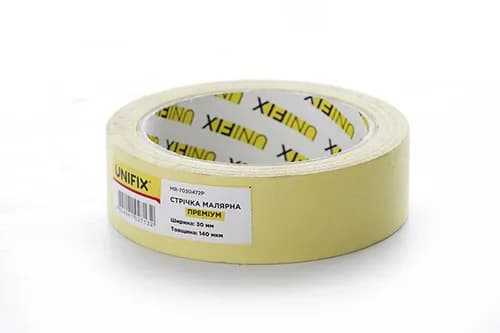 Стрічка клейка малярна MR-7030472P преміум 30мм*40м UNIFIX