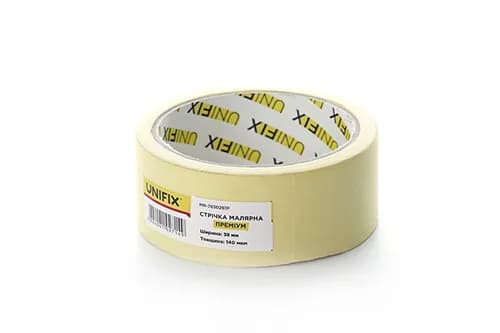 Стрічка клейка малярна MR-7830261P преміум 38мм*20м UNIFIX - зображення 1
