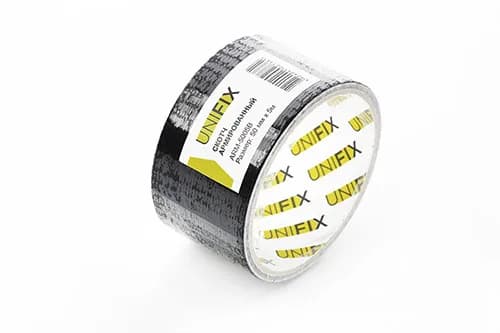 Стрічка клейка армована чорна 50мм*5м UNIFIX - зображення 1