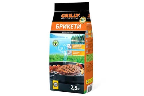 Брикети деревновугільні 2,5кг Grilly - зображення 1