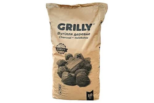 Вугілля деревне ресторанне 10кг Grilly - зображення 1
