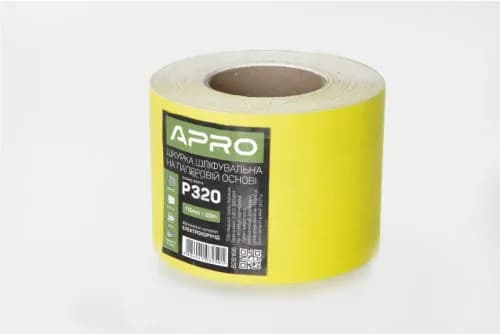 Папір шліфувальний APRO P320 115мм*50м рулон (паперова основа) - зображення 1