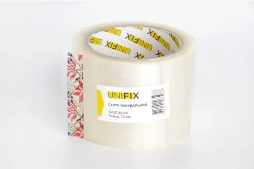 Стрічка клейка пакувальна 38 мкм 72мм 200 SK-2700266 UNIFIX