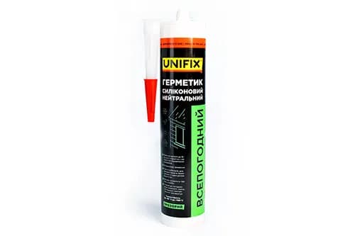 Герметик силіконовий нейтральный всепогодний UNIFIX (прозорий) 280 мл