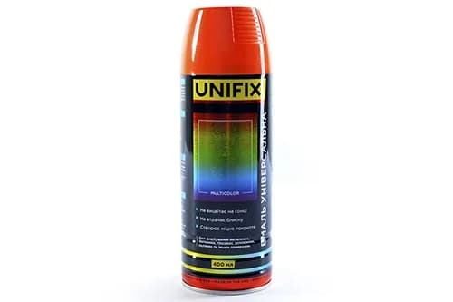 Емаль універсальна акрилова преміум RAL2004 помаранчевий глянець 400мл UNIFIX - зображення 1