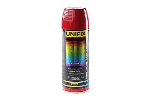 Емаль універсальна акрилова преміум RAL 3009 Червоний оксид гл. 400мл UNIFIX - зображення 1