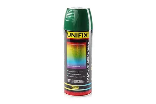 Емаль універсальна акрилова преміум RAL 6005 Зелений мох гл. 400мл UNIFIX - зображення 1