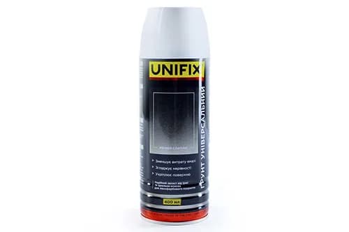 Емаль ґрунтувальна універсальна акрилова білий мат преміум 400мл UNIFIX