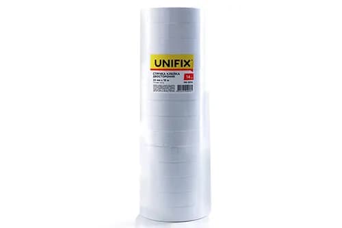 Стрічка клейка двостороння на паперовій основі 20мм 10м (туба 14 шт) UNIFIX - зображення 1