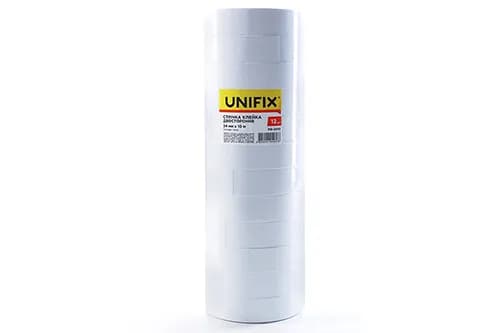 Стрічка клейка двостороння на паперовій основі 24мм 10м (туба 12 шт) UNIFIX - зображення 1