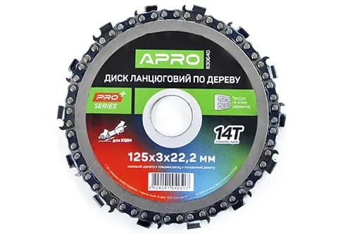 Диск ланцюговий для КШМ 125х22.2 14Т PRO APRO - зображення 1