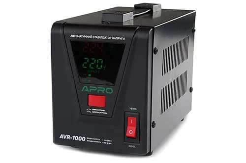 Стабілізатор напруги релейний AVR-1000, 800Вт APRO - зображення 1