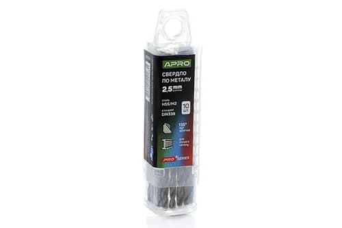 Свердло по металу HSS/M2 (6542) Ø2,5мм (тубус, кратно 10шт) PRO APRO