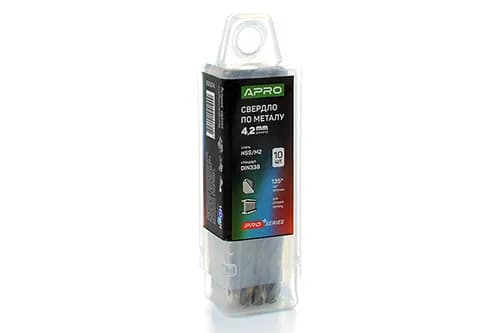Свердло по металу HSS/M2 (6542) Ø4,2мм (тубус, кратно 10шт) PRO APRO - зображення 1