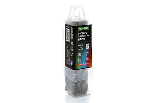 Свердло по металу HSS/M2 (6542) Ø5,0мм (тубус, кратно 10шт) PRO APRO