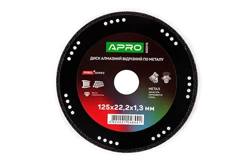 Диск алмазний по металу 125х1.3х22.2 APRO