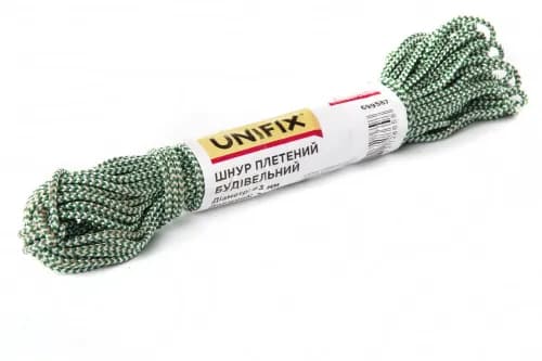 Шнур плетений будівельний кольоровий 3мм 20м UNIFIX - зображення 1
