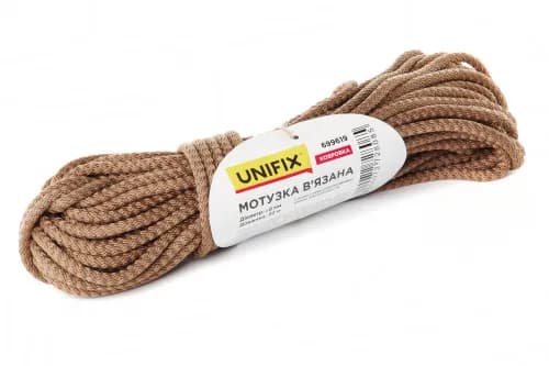 Мотузка в'язана 8мм, 20м ковровка UNIFIX
