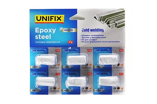 Холодне зварювання біле 6*10г (блістер) UNIFIX - зображення 1