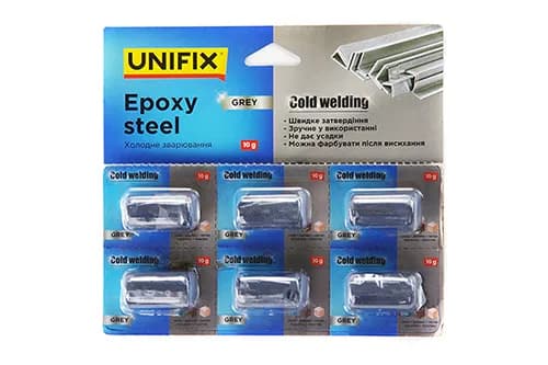 Холодне зварювання сіре 6*10г (блістер) UNIFIX - зображення 1