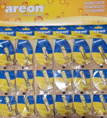 Ароматизатор Areon підвіска з рідиною Україна Мікс (планшет 18 шт) 5 мл