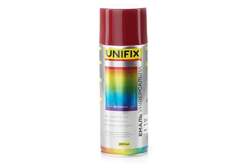 Емаль акрилова універсальна RAL 3005 Винний червоний гл. 400мл UNIFIX - зображення 1