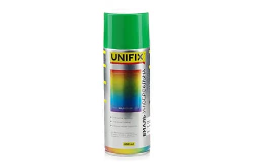 Емаль акрилова універсальна RAL 6018 Салатовий гл. 400мл UNIFIX - зображення 1